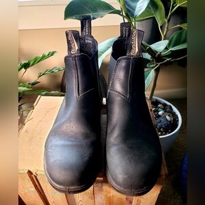 Blundstone Tasmania Australia Black Leather Pull On Rustic Boots Men's 7